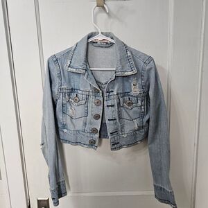Vintage Z. Cavaricci Cropped Jean Jacket. Says Its  Medium But Fits Like A Small